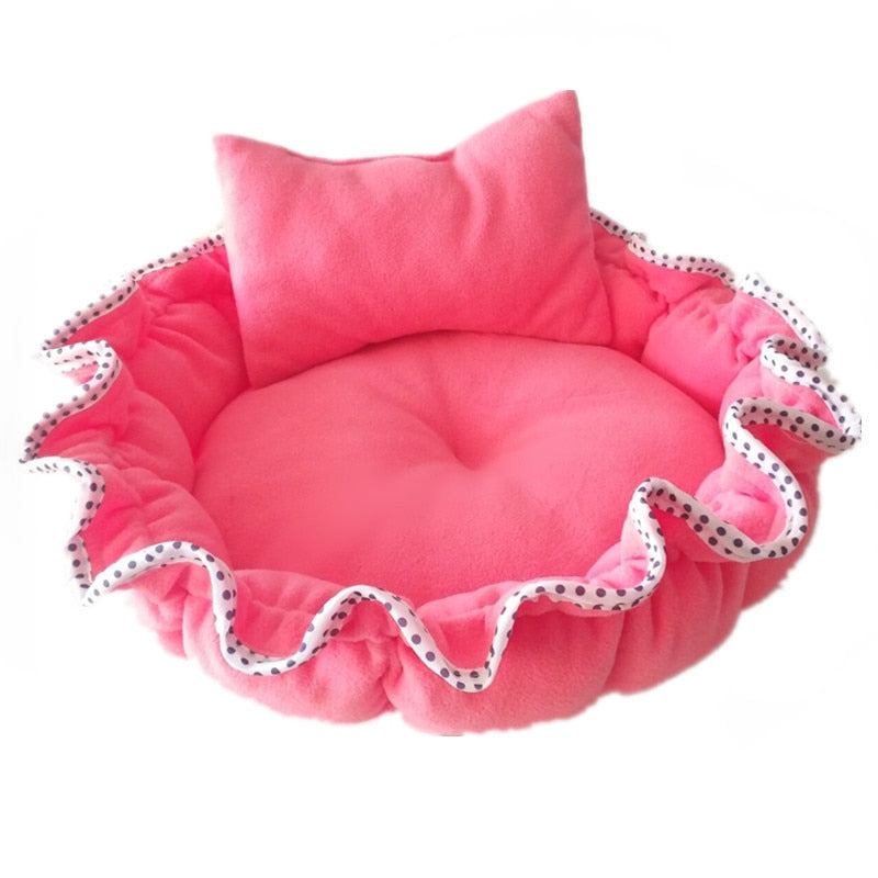 Pet Products Cotton Pet Dog Bed for Small Dogs Blanket  Animals Cats Beds Dog House Cushion Round Pumpkin Bed Dog Mat Kennel