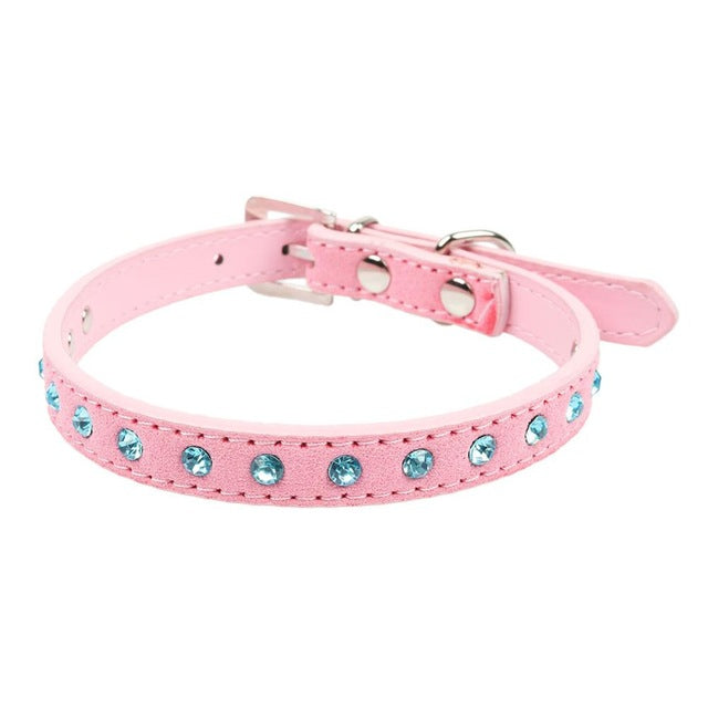 PipiFren Pink Small Cats Collars Breakaway Necklace Kitten Rhinestone For Leash Pet Dogs Collar Accessories collier chat kedi