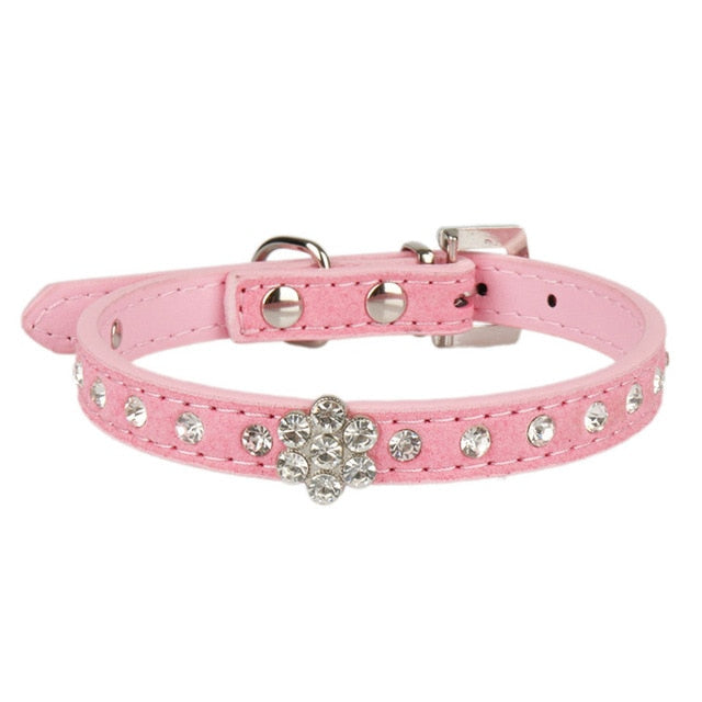 PipiFren Pink Small Cats Collars Breakaway Necklace Kitten Rhinestone For Leash Pet Dogs Collar Accessories collier chat kedi