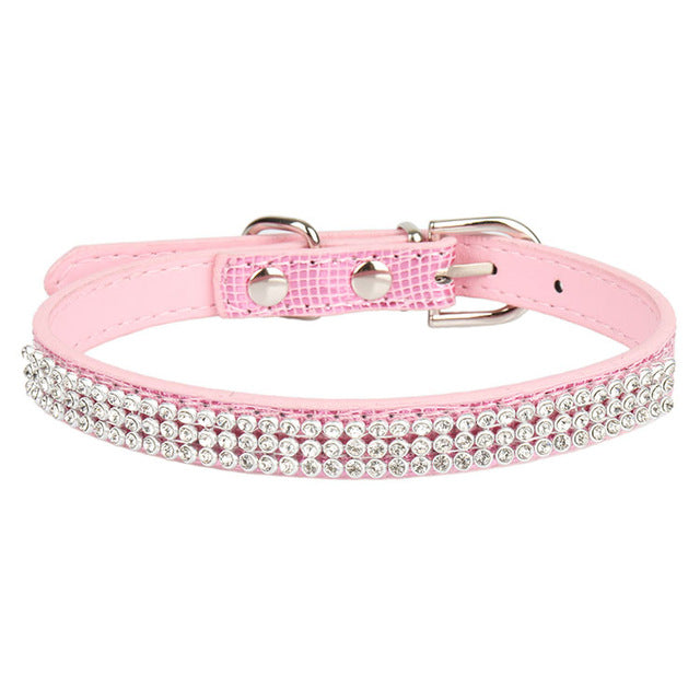 PipiFren Pink Small Cats Collars Breakaway Necklace Kitten Rhinestone For Leash Pet Dogs Collar Accessories collier chat kedi