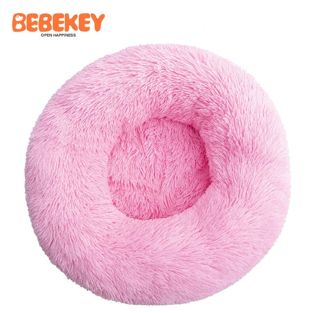 Pet Long Plush Dounts Dog house Cushion Bed Dog Beds for large dogs Cuddler Round Puppy Mat Sofa Kennel Dog accessories DGWA01