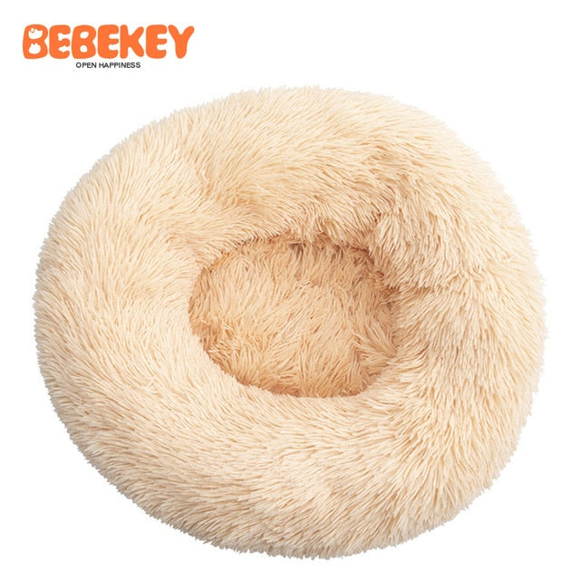 Pet Long Plush Dounts Dog house Cushion Bed Dog Beds for large dogs Cuddler Round Puppy Mat Sofa Kennel Dog accessories DGWA01