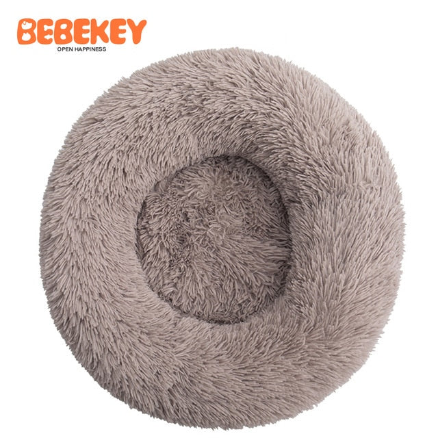 Pet Long Plush Dounts Dog house Cushion Bed Dog Beds for large dogs Cuddler Round Puppy Mat Sofa Kennel Dog accessories DGWA01