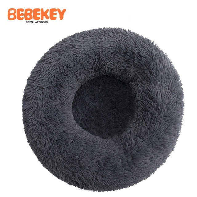 Pet Long Plush Dounts Dog house Cushion Bed Dog Beds for large dogs Cuddler Round Puppy Mat Sofa Kennel Dog accessories DGWA01