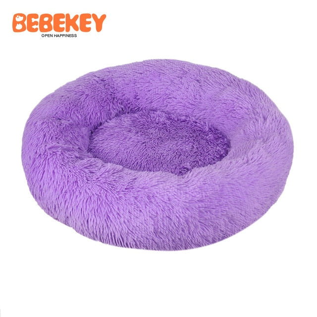 Pet Long Plush Dounts Dog house Cushion Bed Dog Beds for large dogs Cuddler Round Puppy Mat Sofa Kennel Dog accessories DGWA01