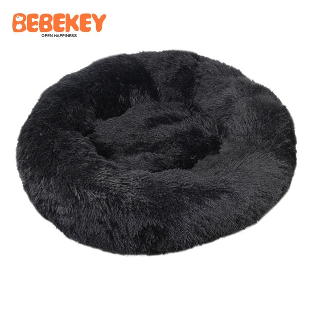 Pet Long Plush Dounts Dog house Cushion Bed Dog Beds for large dogs Cuddler Round Puppy Mat Sofa Kennel Dog accessories DGWA01