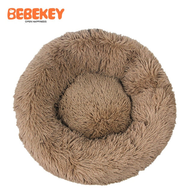 Pet Long Plush Dounts Dog house Cushion Bed Dog Beds for large dogs Cuddler Round Puppy Mat Sofa Kennel Dog accessories DGWA01