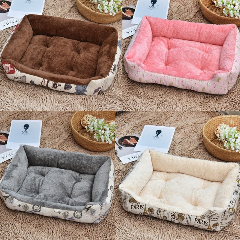 Soft Pet Dog Bed Mats Fleece Lounger Sofa Nests for Small Large Dogs Winter Warming Pet Basket Kennels Plus Size Pet Products